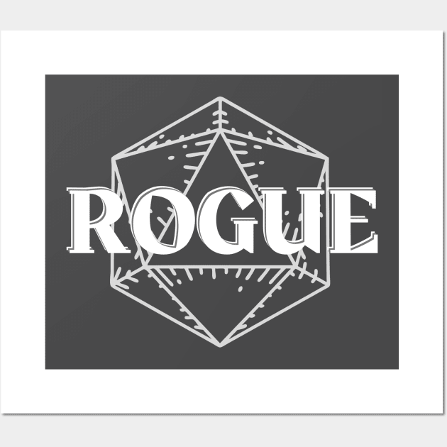 Rogue Class DnD D20 Dice Print Wall Art by DungeonDesigns